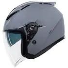Capacete de Mota Aberto CMS MAXI-JET PLAIN Nardo Grey T-XL